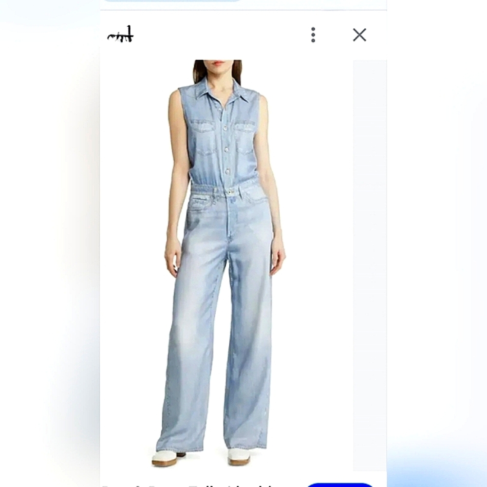 Rag & Bone Liquid Miramar Sleeveless Jumpsuit Med